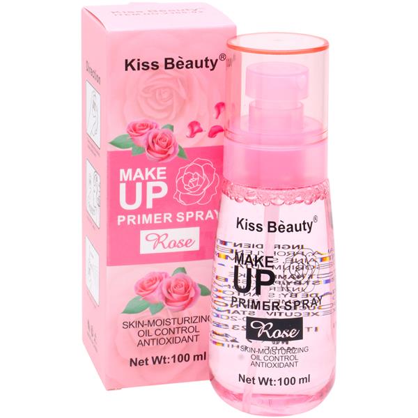 KISS BEAUTY MAKE UP PRIMER ROSE SPRAY (12 UNITS)