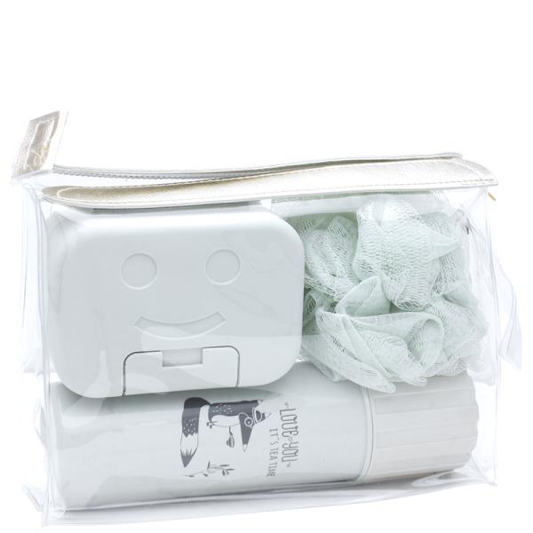 TRAVEL BATH 3 PC SET W ZIPPER CLEAR BAG