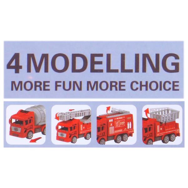 CITY FIRE RESCUE SIMULATION MODEL TRUCK SERIES TOY (12 UNITS)