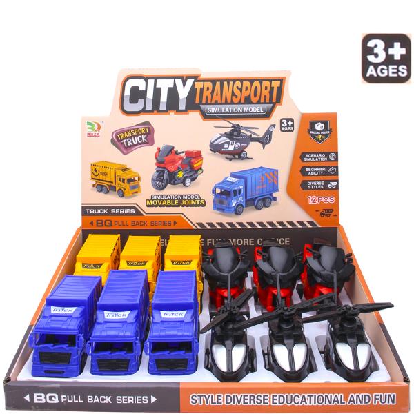 CITY TRANSPORT SIMULATION MODEL TOY (12 UNITS)