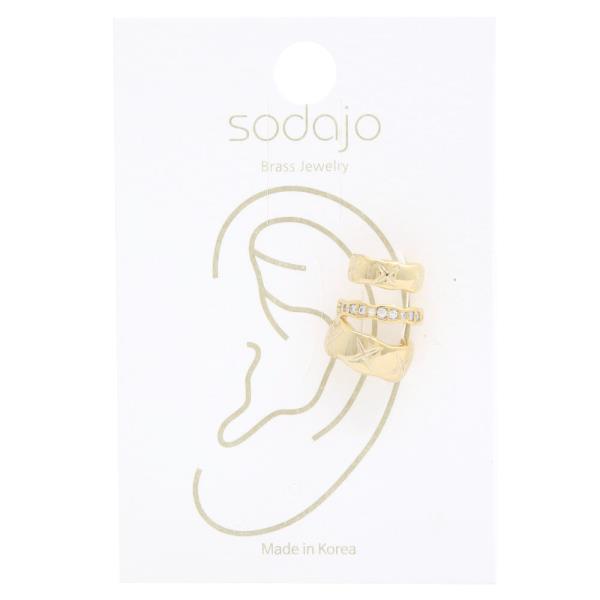 SODAJO GOLD DIPPED  WIDE METAL EAR CUFF