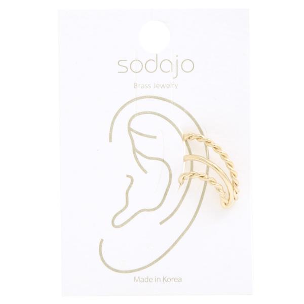 SODAJO GOLD DIPPED  TWISTED METAL EAR CUFF