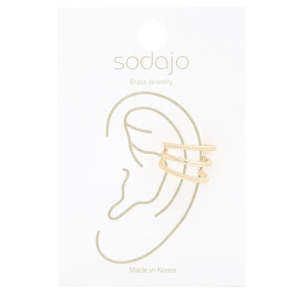 SODAJO GOLD DIPPED  TRIPLE HOOP EAR CUFF