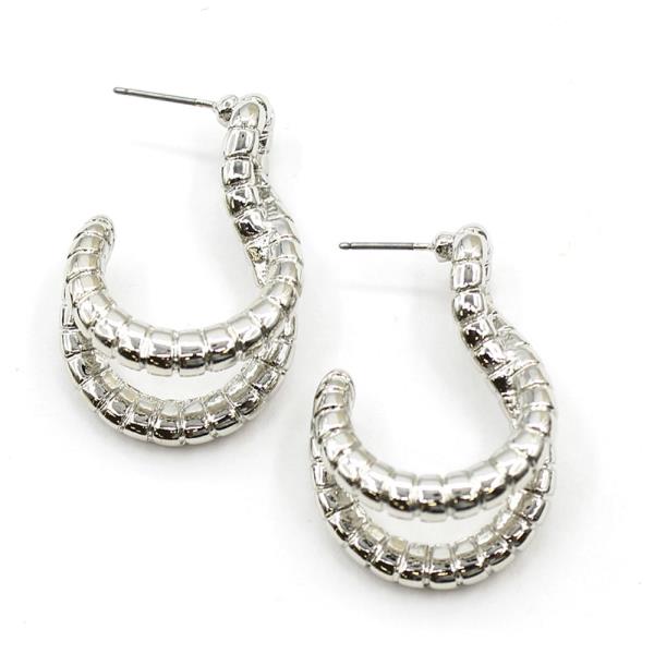 METAL TEXTURED EARRING