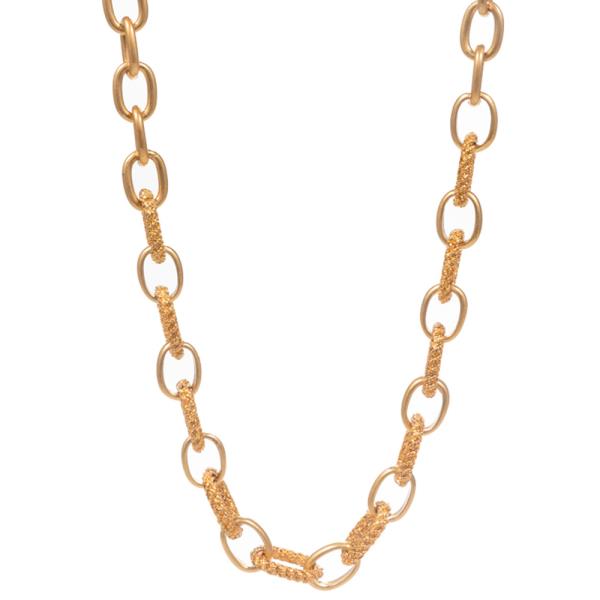 ORGANIC SHAPED CHUNKY CHAIN TOGGLE SHORT NECKLACE