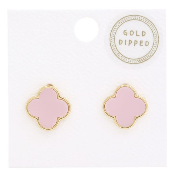 GOLD DIPPED FLOWER STUD EARRING