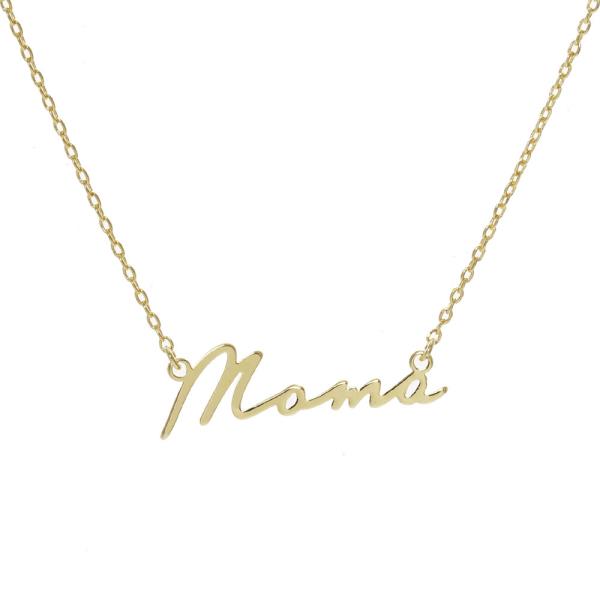 GOLD DIPPED MAMA MOTHER`S DAY DAINTY NECKLACE