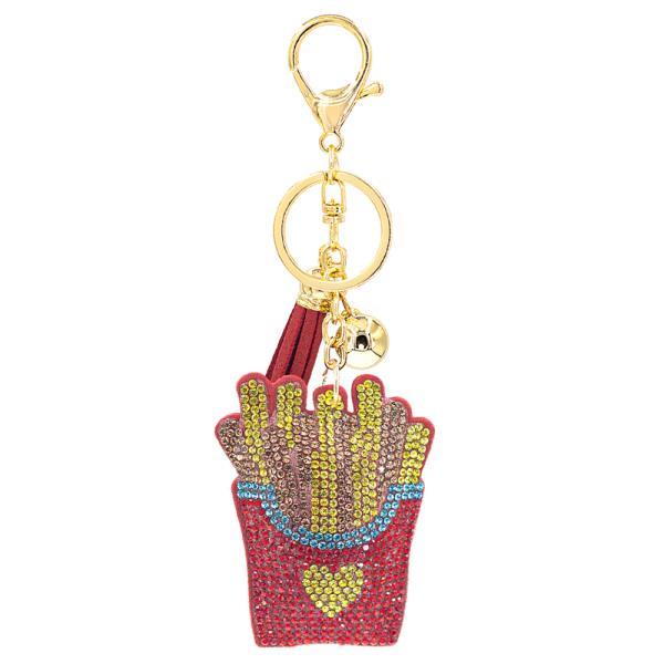 FRENCH FRIES KEYCHAIN WITH TASSEL