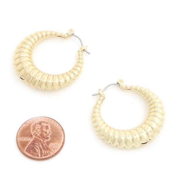 SODAJO CROISSANT HOOP GOLD DIPPED EARRING