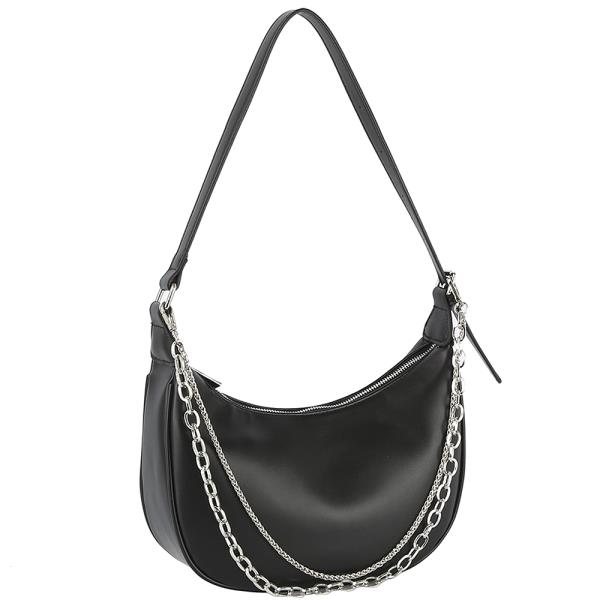 SMOOTH CHAIN LINK CURVE ZIPPER BAG