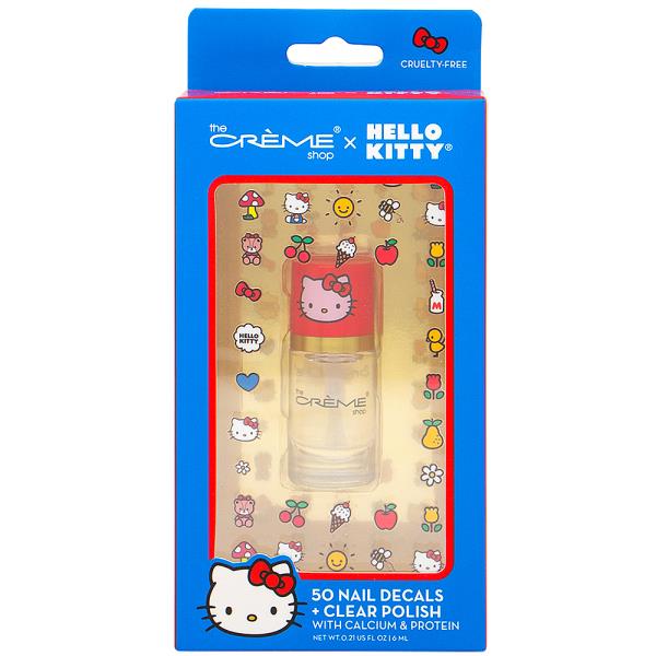 HELLO KITTY 50 NAIL DECALS AND CLEAR POLISH