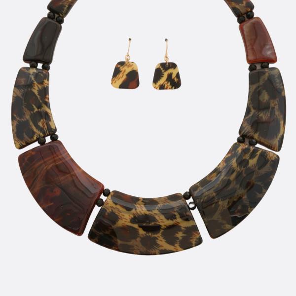 ACETATE TWO TONE STATEMENT NECKLACE