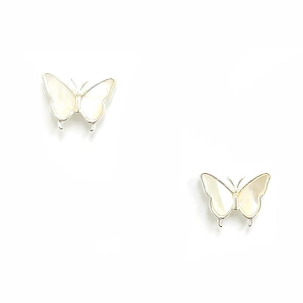 MOTHER OF PEARL BUTTERFLY STUD EARRING