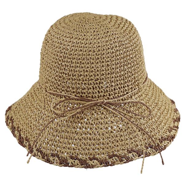 EDGE DETAILED STRAW BUCKET HAT