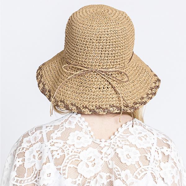 EDGE DETAILED STRAW BUCKET HAT