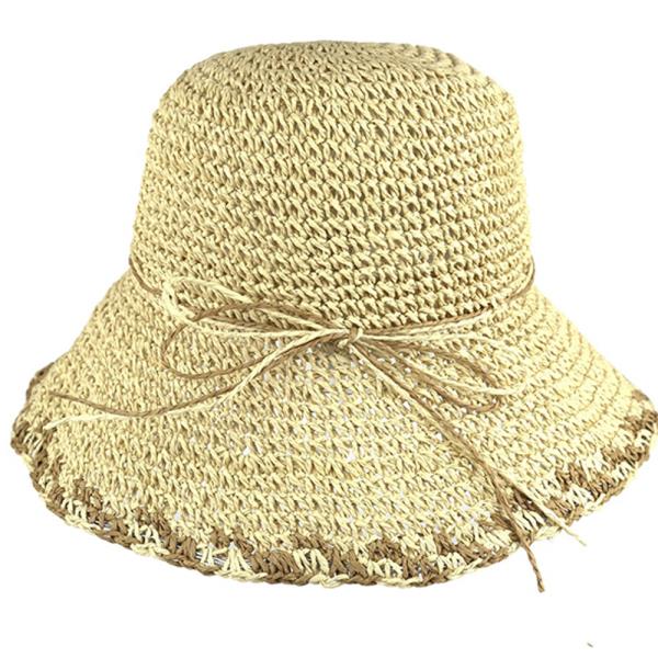 EDGE DETAILED STRAW BUCKET HAT