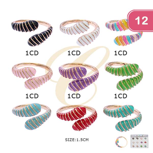 TWIST COLORED RING (12 UNITS )