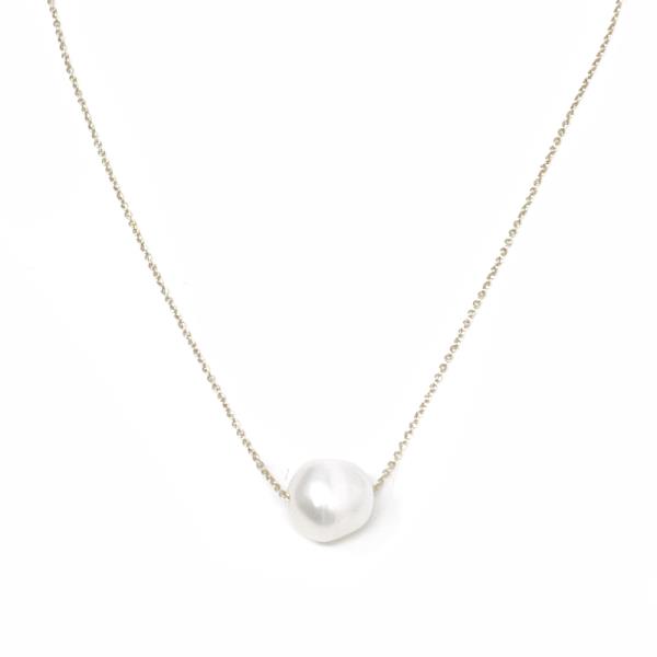 SHORT CHAIN W/ PEARL NECKLACE