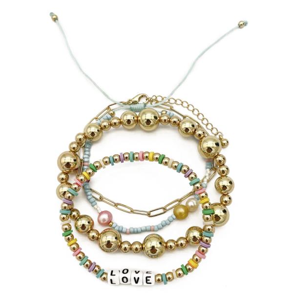 4 LAYER MIXED BRACELET