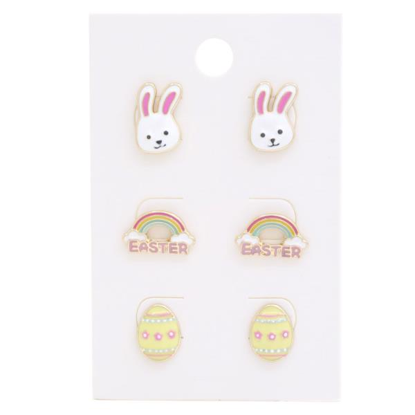 EPOXY EASTER POST 3PAIR EARRING