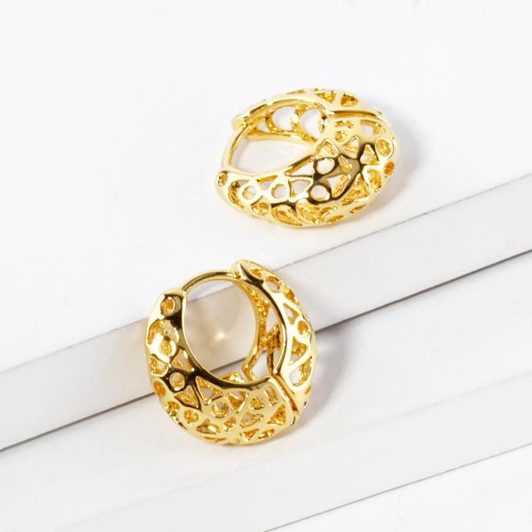 18K GOLD RHODIUM DIPPED VALUE YOURSELF EARRING