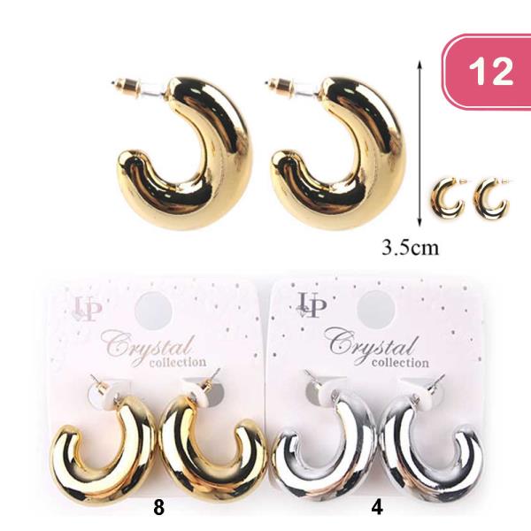 CHUNKY HOP EARRING ( 12 UNITS)