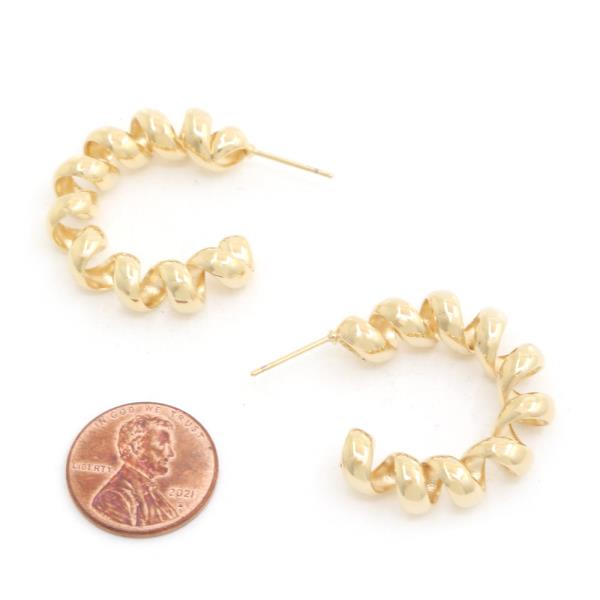 14K GOLD DIPPED COIL HYPOALLERGENIC EARRING