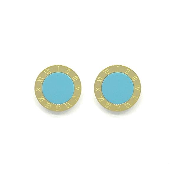 STAINLESS STEEL ROMAN NUMERALS STUD EARRING