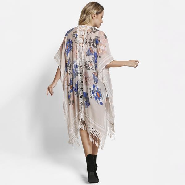 FLORAL COVER UP TASSELS