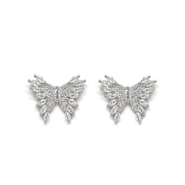 BUTTERFLY CZ STUD EARRING