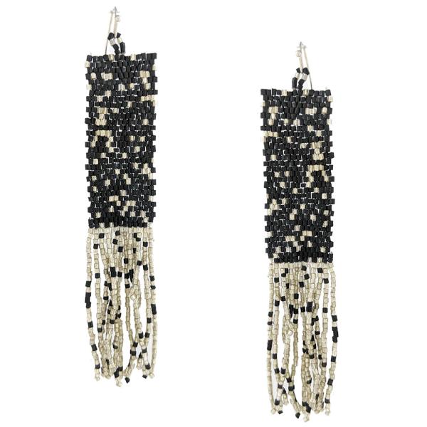 SEED BEAD FRINGE EARRINGS