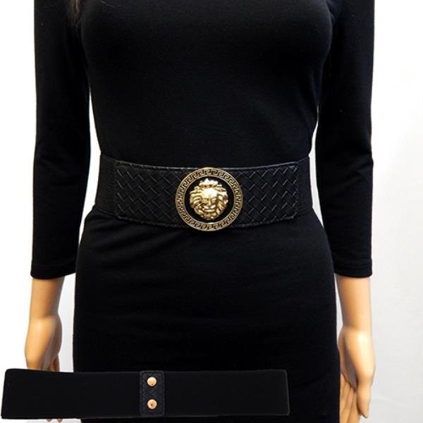 STRETCH BELT WITH STATEMENT BUCKLE