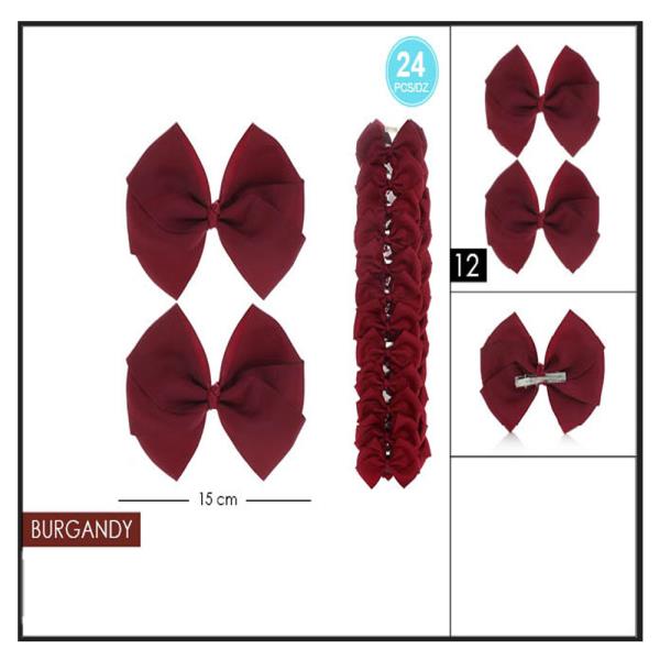 RIBBON HAIR BOW (24 UNITS)