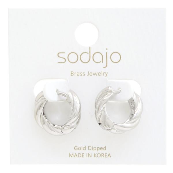 SODAJO TWISTED HOOP GOLD DIPPED EARRING