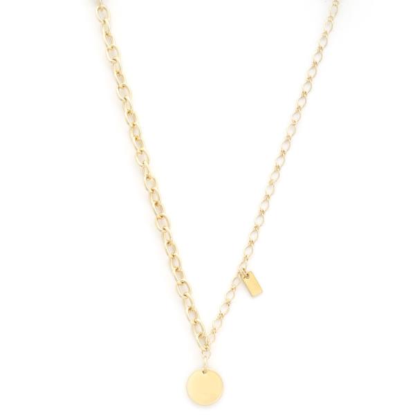 SODAJO COIN CHARM GOLD DIPPED NECKLACE