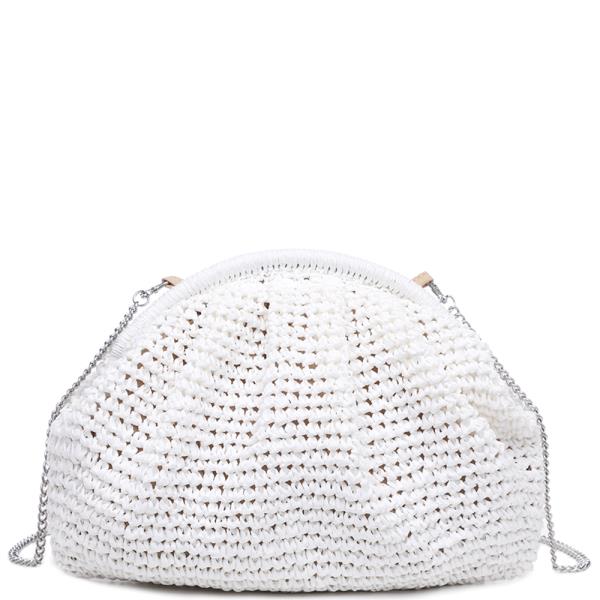 WOVEN STRAW ALL OVER CHIC CROSSBODY BAG