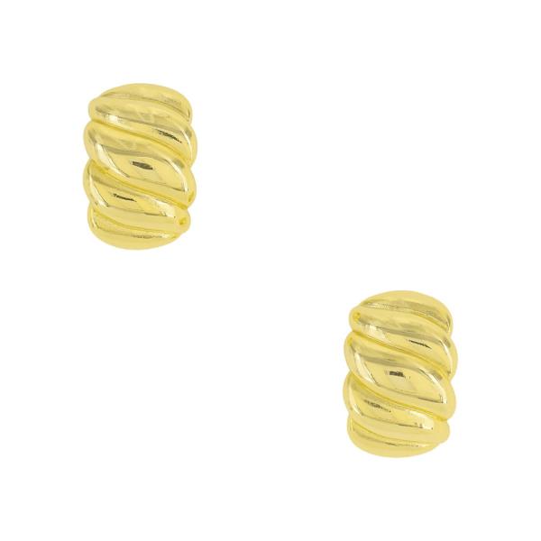 BRASS GOLD PLATED 24 MM POST EARRING