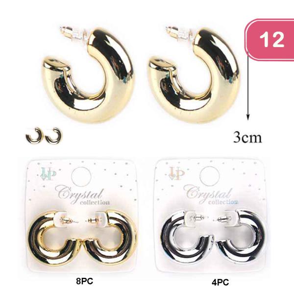 CHUNKY HOOP EARRING (12 UNITS)