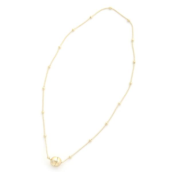 SODAJO MAGNETIC BEAD GOLD DIPPED NECKLACE