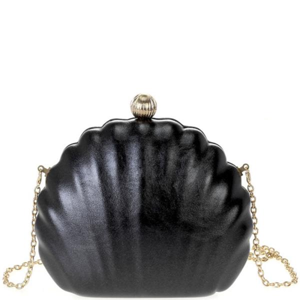 SEASHELL SHAPE CLUTCH CROSSBODY BAG