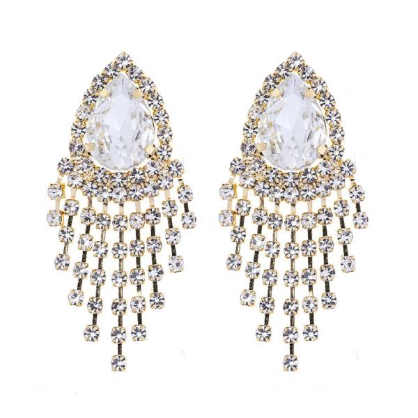 TEARDROP RHINESTONE EARRING