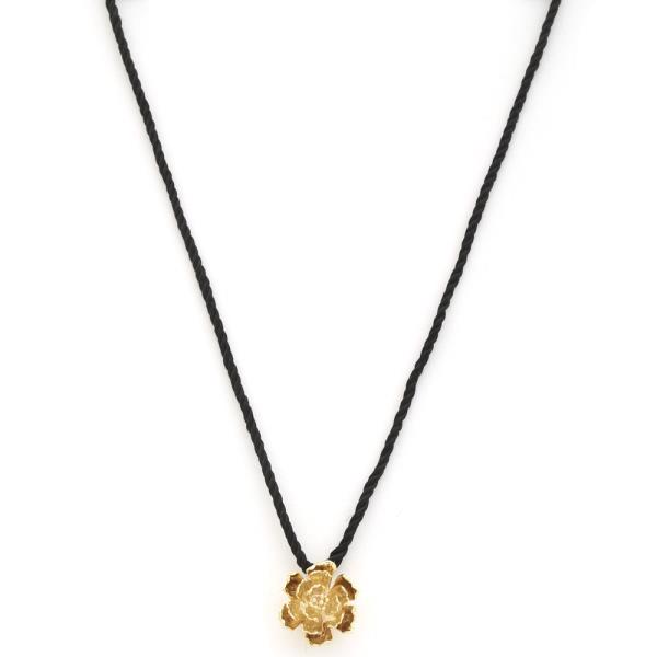 SODAJO FLOWER CHARM ROPE LINK NECKLACE