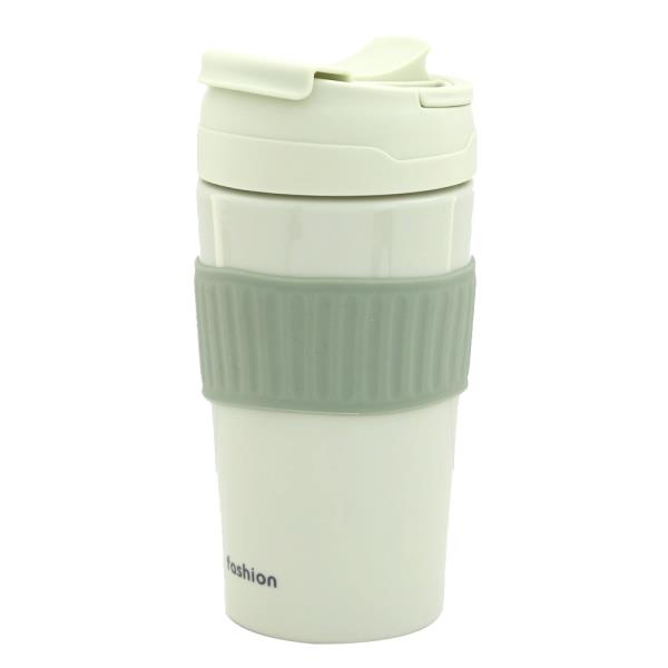 RUBBER HANDLE TUMBLER WITH STRAW