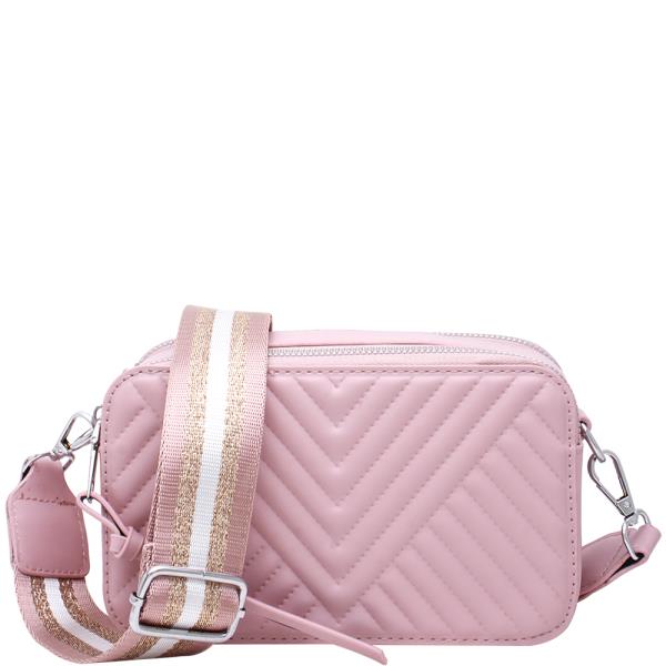 QUILTED FASHION ZIPPER CROSSBODY BAG