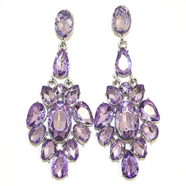 CRYSTAL GEMSTONE PARTY DANGLE EARRING