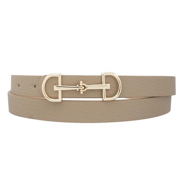 LUX D RING HORSE BIT BUCKLE SKINNY BELT