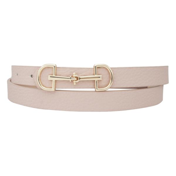 LUX D RING HORSE BIT BUCKLE SKINNY BELT