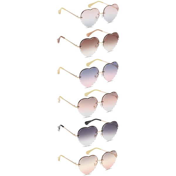 CHIC HEARTS SHAPE SUNGLASSES 1DZ