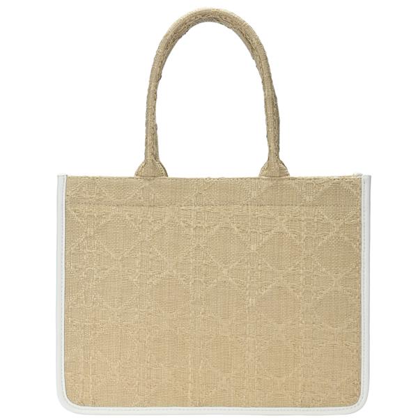 TEXTURED HANDLE TOTE BAG