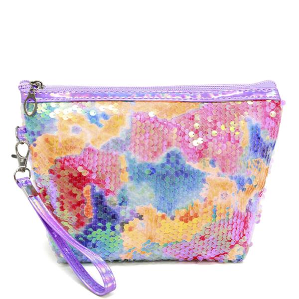 MULTI SEQUIN MAKEUP POUCH